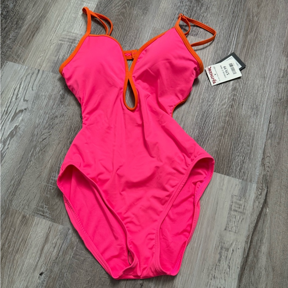 NWT Pink and Orange One Piece Swimsuit